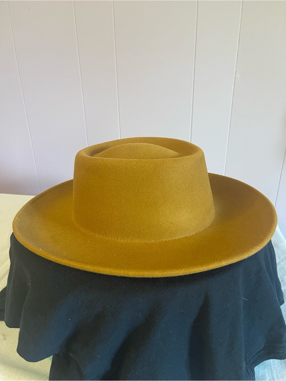 GIGI PIP Wide-Brim Wool Felt Hat - Mustard 100/Australian wool